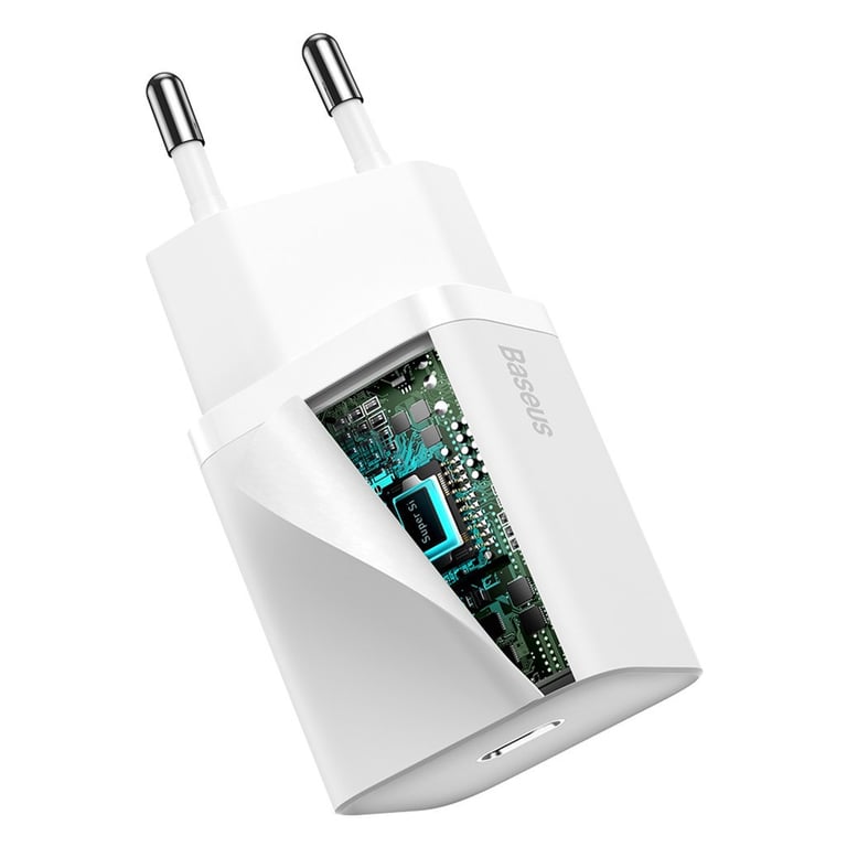 Зарядний пристрій Baseus Super Si Quick Charger 1C 20W EU White (CCSUP-B02) - фото 2