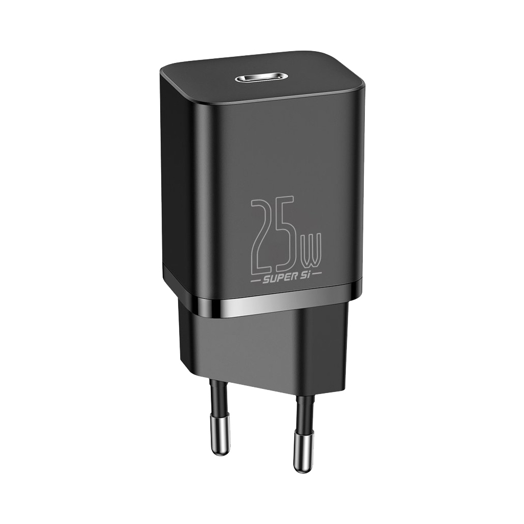 Зарядний пристрій Baseus Super Si Quick Charger 1C 25W Black (CCSP020101) - фото 1