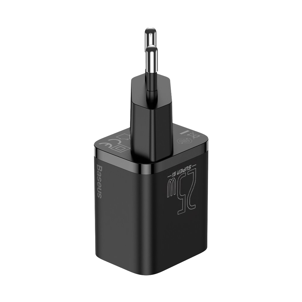 Зарядний пристрій Baseus Super Si Quick Charger 1C 25W Black (CCSP020101) - фото 2 Зарядний пристрій Baseus Super Si Quick Charger 1C 25W Black (CCSP020101) - фото 2