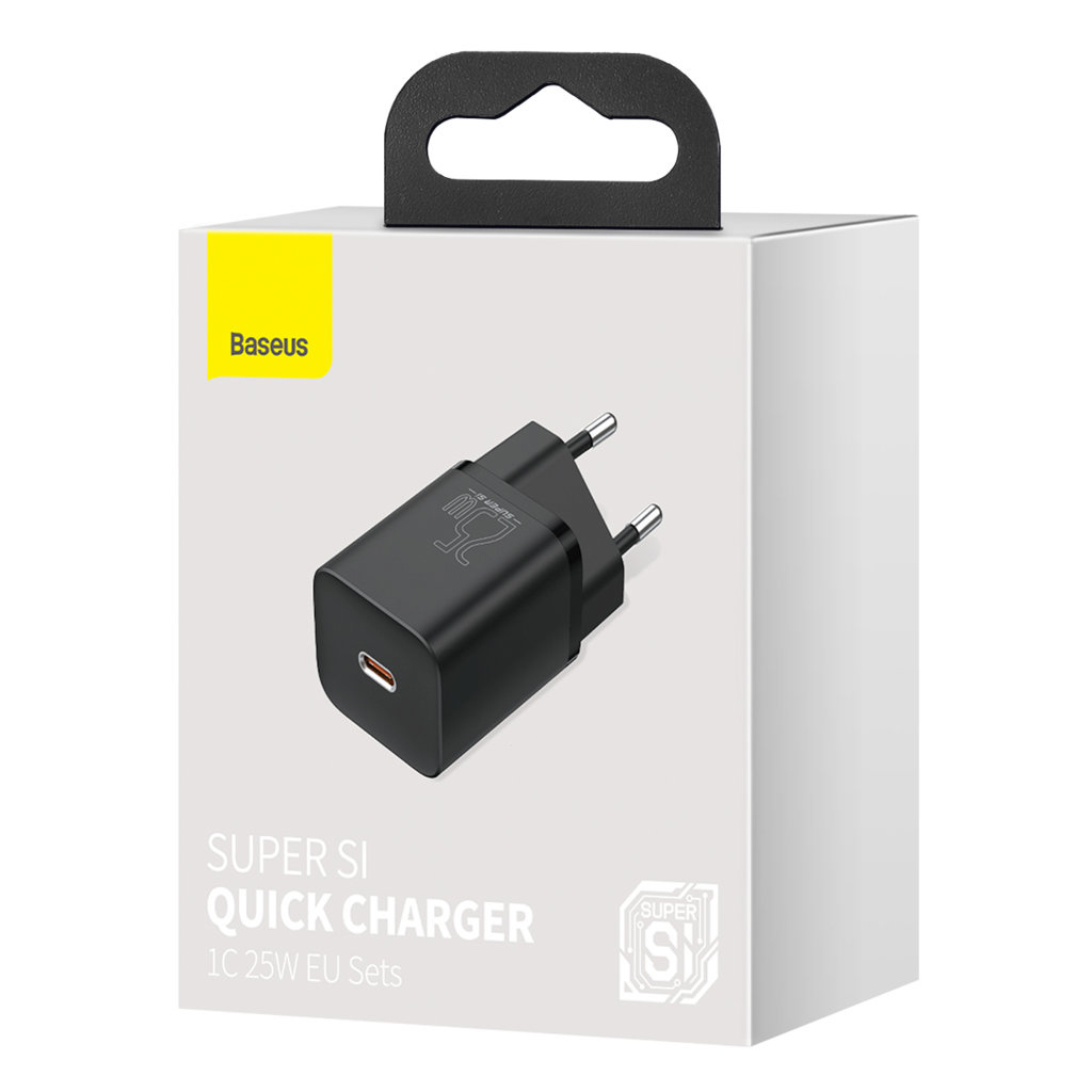 Зарядний пристрій Baseus Super Si Quick Charger 1C 25W Black (CCSP020101) - фото 5 Зарядний пристрій Baseus Super Si Quick Charger 1C 25W Black (CCSP020101) - фото 5