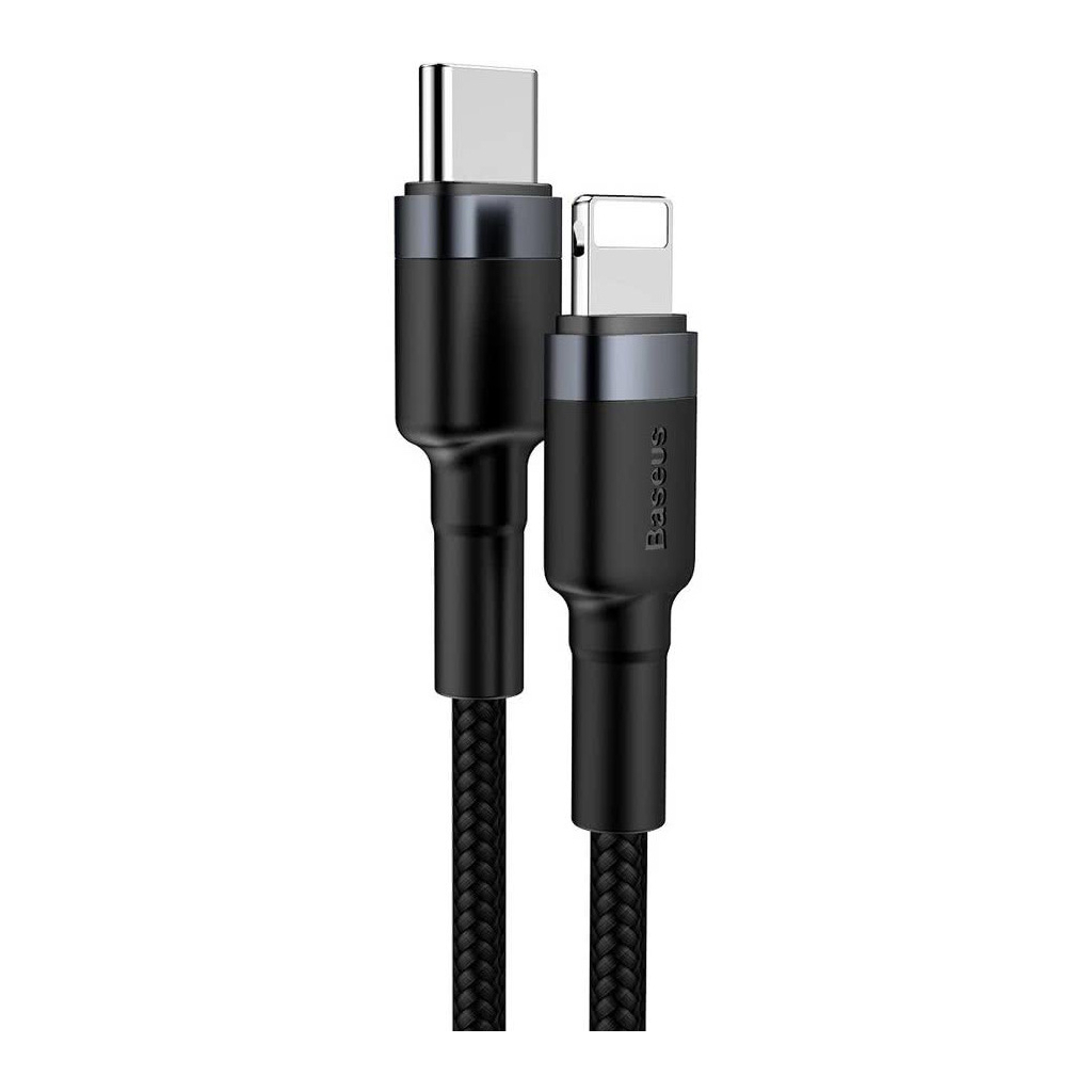Дата кабель USB-C to Lightning 1.0m 18W 2.1A Cafule Black-Grey Baseus (CATLKLF-G1) - фото 3 Дата кабель USB-C to Lightning 1.0m 18W 2.1A Cafule Black-Grey Baseus (CATLKLF-G1) - фото 3