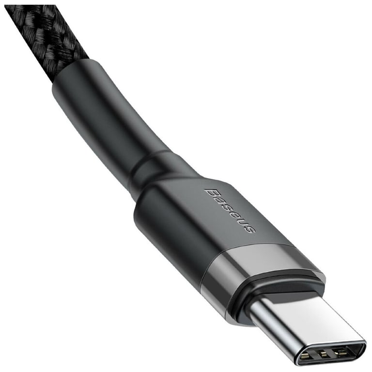 Дата кабель USB-C to USB-C 1.0m 3A 60W Cafule Black Baseus (CATKLF-GG1) - фото 3