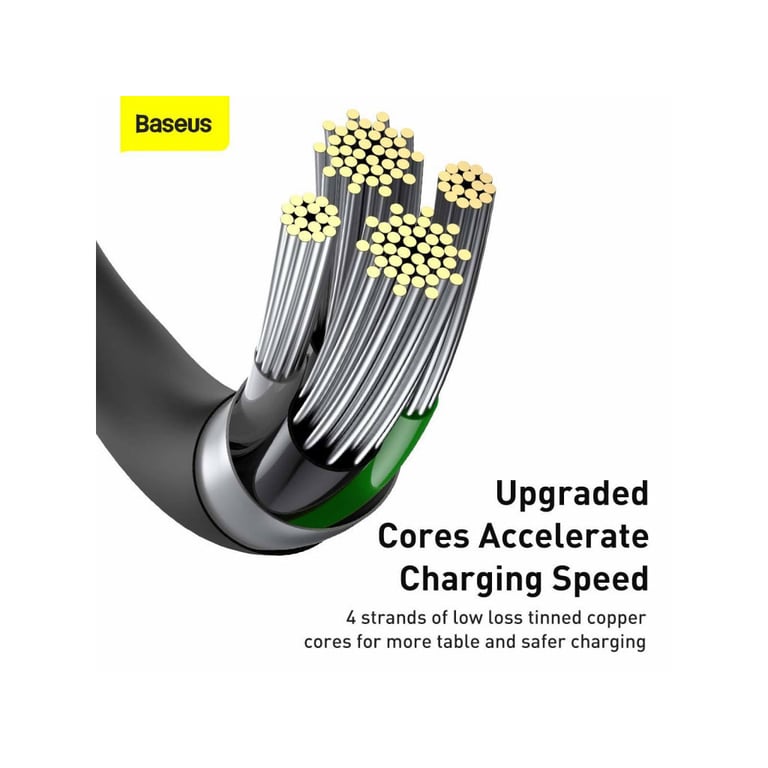 Дата кабель USB 2.0 AM to Lightning 1.0m 2.4A Superior Series Black Baseus (CALYS-A01) - фото 10