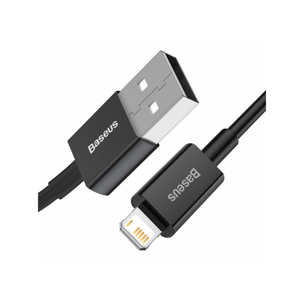 Дата кабель USB 2.0 AM to Lightning 1.0m 2.4A Superior Series Black Baseus (CALYS-A01) - фото 2 Дата кабель USB 2.0 AM to Lightning 1.0m 2.4A Superior Series Black Baseus (CALYS-A01) - фото 2