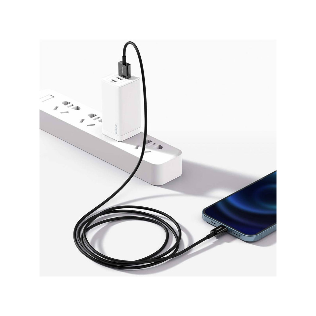 Дата кабель USB 2.0 AM to Lightning 1.0m 2.4A Superior Series Black Baseus (CALYS-A01) - фото 5 Дата кабель USB 2.0 AM to Lightning 1.0m 2.4A Superior Series Black Baseus (CALYS-A01) - фото 5