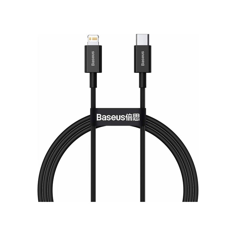 Дата кабель USB-C to Lightning 1.0m 20W Superior Series Black Baseus (CATLYS-A01) - фото 1
