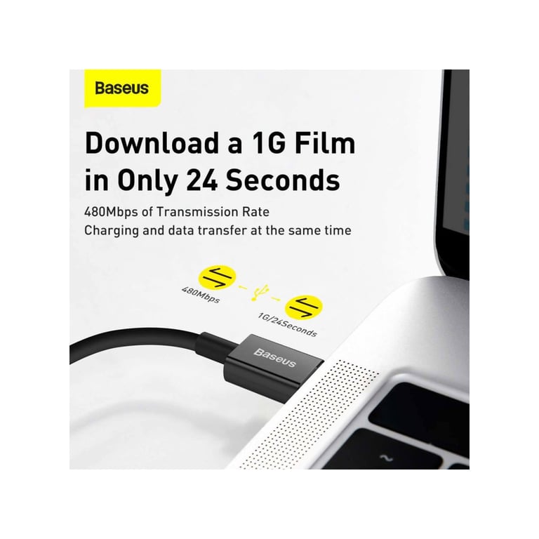 Дата кабель USB-C to Lightning 1.0m 20W Superior Series Black Baseus (CATLYS-A01) - фото 10