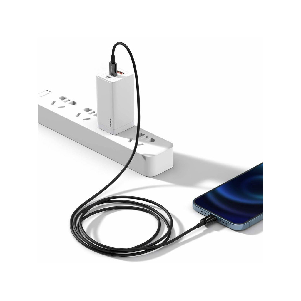 Дата кабель USB-C to Lightning 1.0m 20W Superior Series Black Baseus (CATLYS-A01) - фото 5 Дата кабель USB-C to Lightning 1.0m 20W Superior Series Black Baseus (CATLYS-A01) - фото 5
