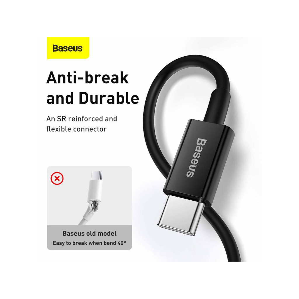 Дата кабель USB-C to Lightning 1.0m 20W Superior Series Black Baseus (CATLYS-A01) - фото 7 Дата кабель USB-C to Lightning 1.0m 20W Superior Series Black Baseus (CATLYS-A01) - фото 7