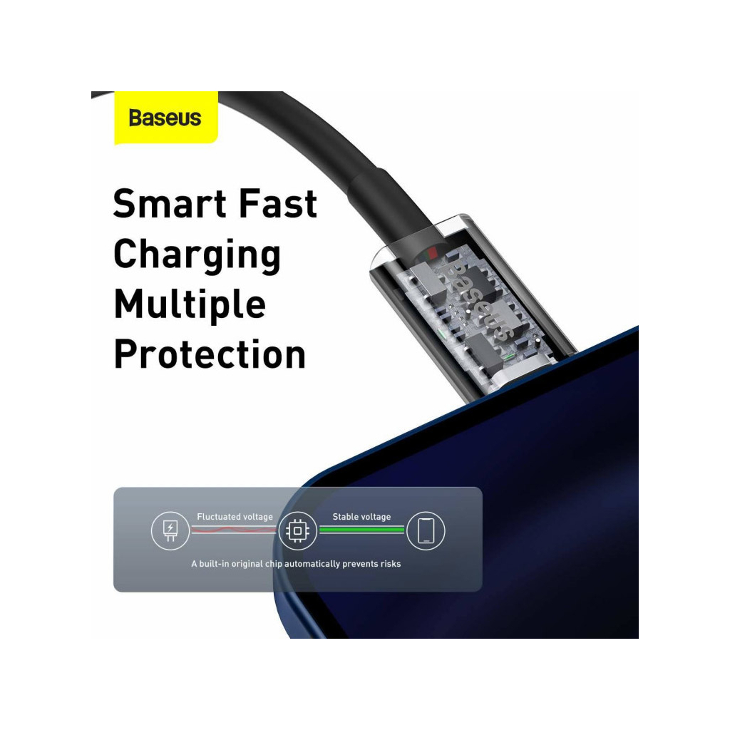 Дата кабель USB-C to Lightning 1.0m 20W Superior Series Black Baseus (CATLYS-A01) - фото 9 Дата кабель USB-C to Lightning 1.0m 20W Superior Series Black Baseus (CATLYS-A01) - фото 9