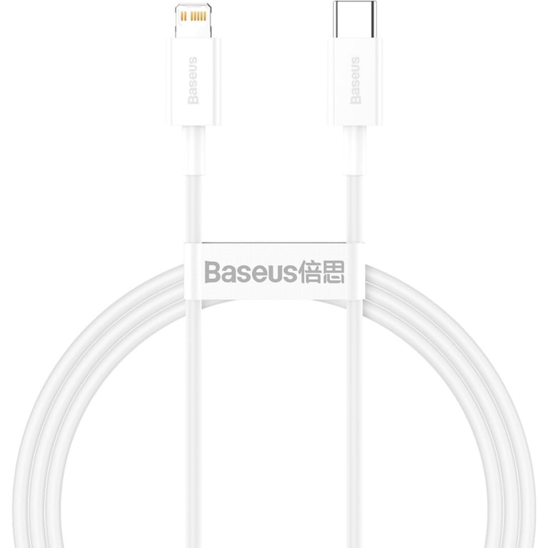 Дата кабель USB-C to Lightning 1.0m 20W Superior Series White Baseus (CATLYS-A02) - фото 1