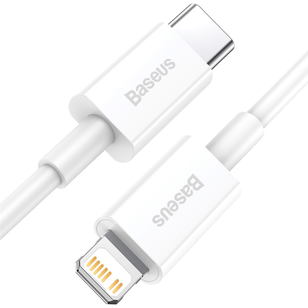 Дата кабель USB-C to Lightning 1.0m 20W Superior Series White Baseus (CATLYS-A02) - фото 2 Дата кабель USB-C to Lightning 1.0m 20W Superior Series White Baseus (CATLYS-A02) - фото 2