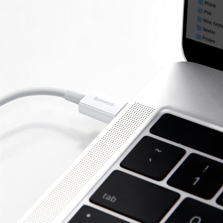 Дата кабель USB-C to Lightning 1.0m 20W Superior Series White Baseus (CATLYS-A02) - фото 8