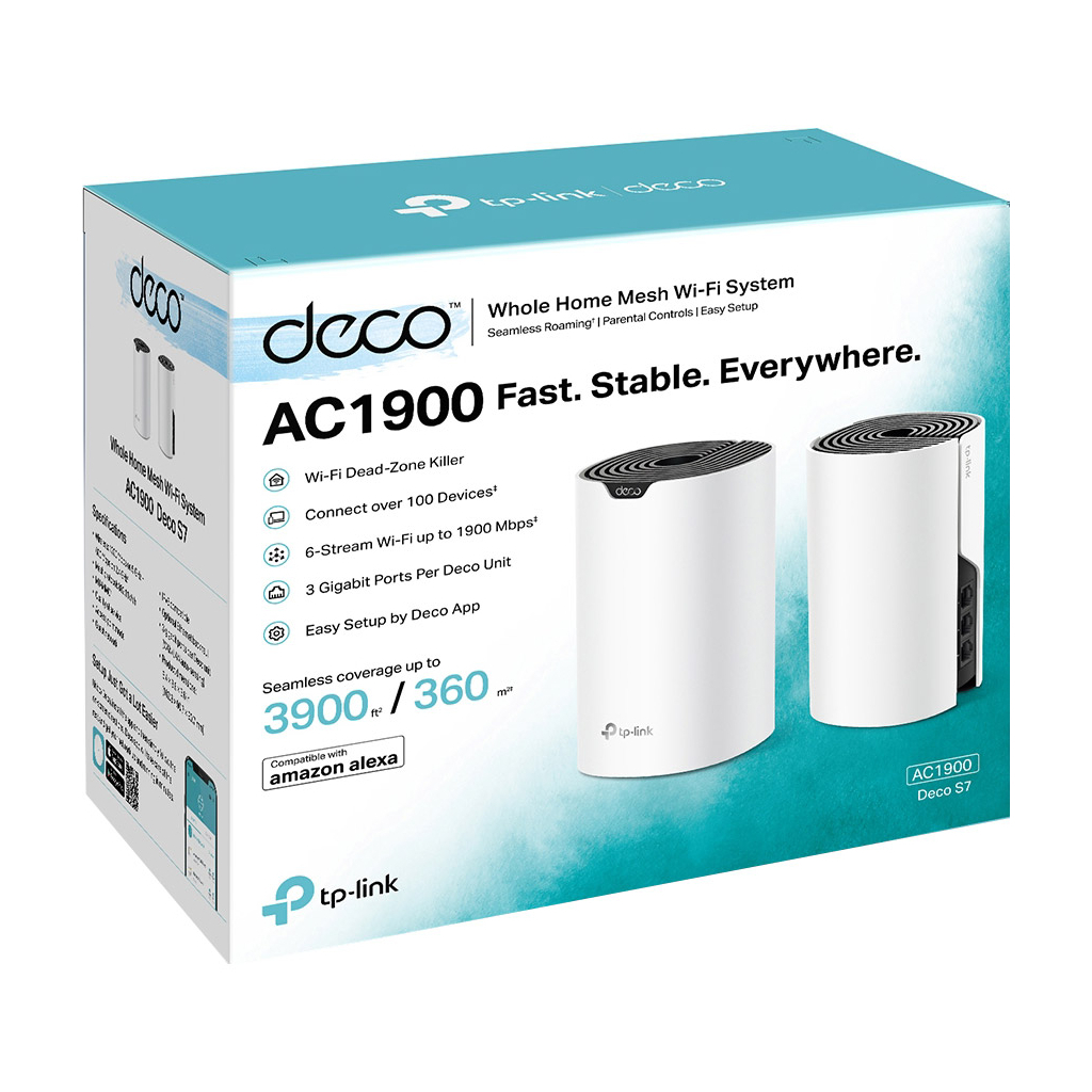 Точка доступу Wi-Fi TP-Link DECO-S7-2-PACK - фото 3 Точка доступу Wi-Fi TP-Link DECO-S7-2-PACK - фото 3