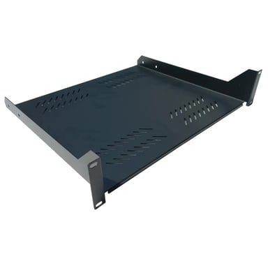 Полка 19" Hypernet 2U глиб. 400мм, колір чорний (CS-400-2U-BLACK) - фото 1