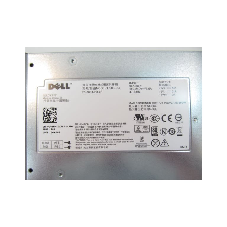 Блок живлення Dell 600W H600E-S0, PS-3601-2D-LF T307M REF (# GV5NH/REF #) - фото 2