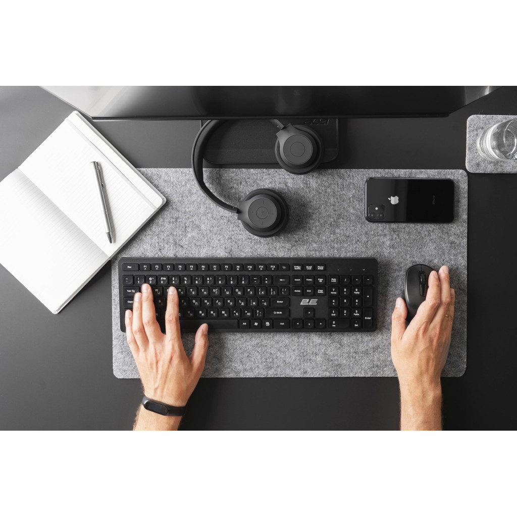 Клавіатура 2E KS260 Wireless Black (2E-KS260WB) - фото 3 Клавіатура 2E KS260 Wireless Black (2E-KS260WB) - фото 3