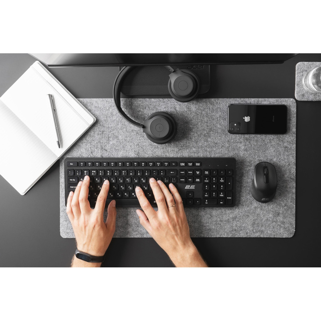 Клавіатура 2E KS260 Wireless Black (2E-KS260WB) - фото 4 Клавіатура 2E KS260 Wireless Black (2E-KS260WB) - фото 4