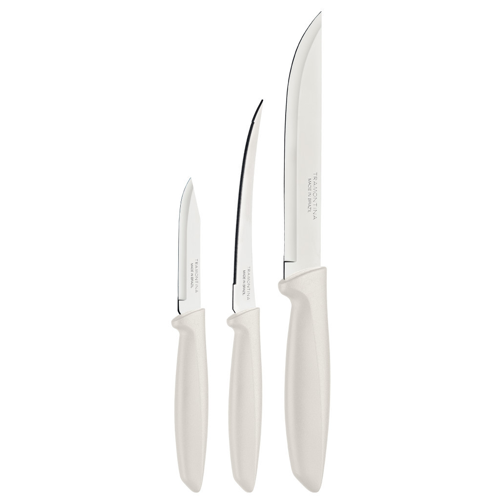 Набір ножів Tramontina Plenus Light Grey 3 шт (23498/313) - фото 1