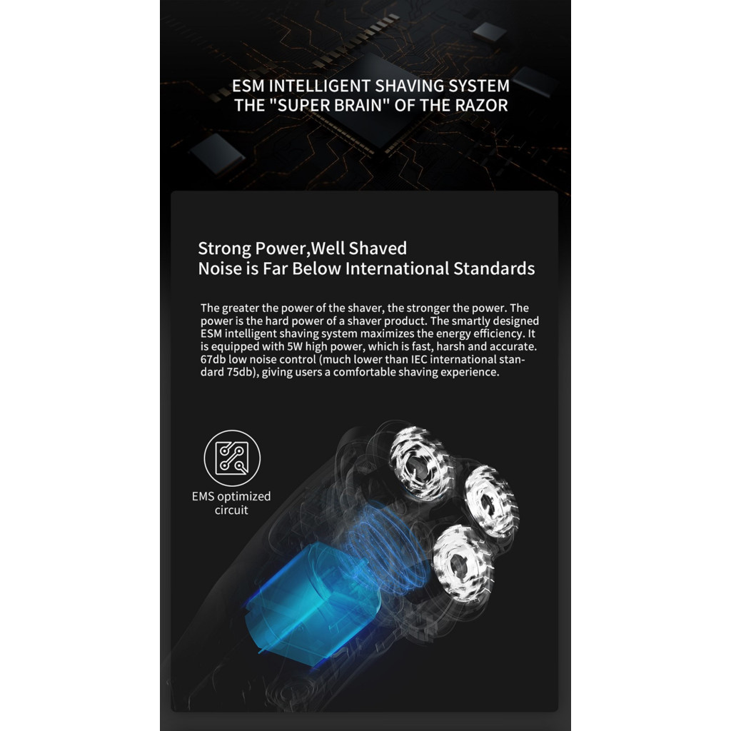 Електробритва Xiaomi Enchen Steel 3S Black/Gold - фото 9 Електробритва Xiaomi Enchen Steel 3S Black/Gold - фото 9