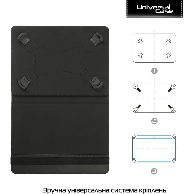 Чохол до планшета Armorstandart Silicone Hooks 10 Black (ARM59078) - фото 2