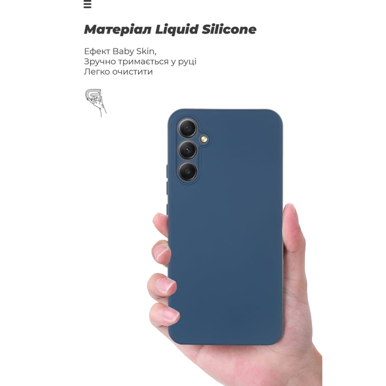 Чохол до мобільного телефона Armorstandart ICON Case Samsung A34 5G (A346) Camera cover Dark Blue (ARM66174) - фото 4