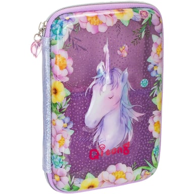 Пенал Cool For School з віконцем 1 відділення з органайзером фіолетовий (QT-5750-Purple) - фото 1