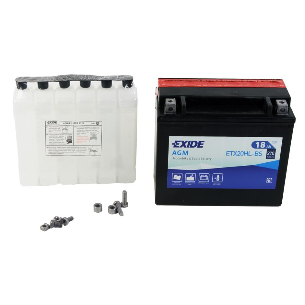 Акумулятор автомобільний EXIDE AGM 18Ah Ев (-/+) (270EN) (ETX20HL-BS) - фото 2 Акумулятор автомобільний EXIDE AGM 18Ah Ев (-/+) (270EN) (ETX20HL-BS) - фото 2