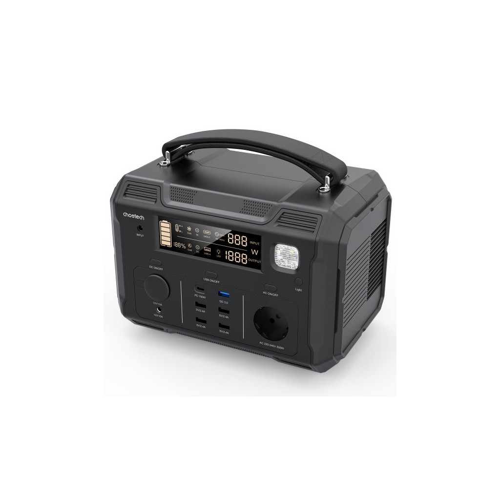 Зарядна станція Choetech BS004-EU-BK, 500W (BS004-EU-BK) - фото 1
