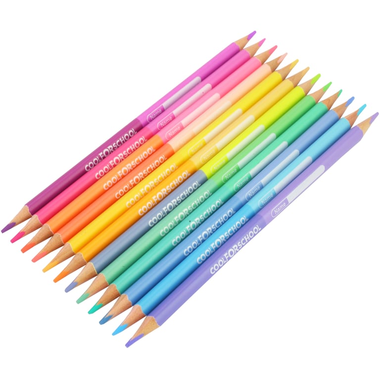 Олівці кольорові Cool For School Pastel Преміум, двосторонні,тригранні , 24 кольори (CF15187) - фото 2