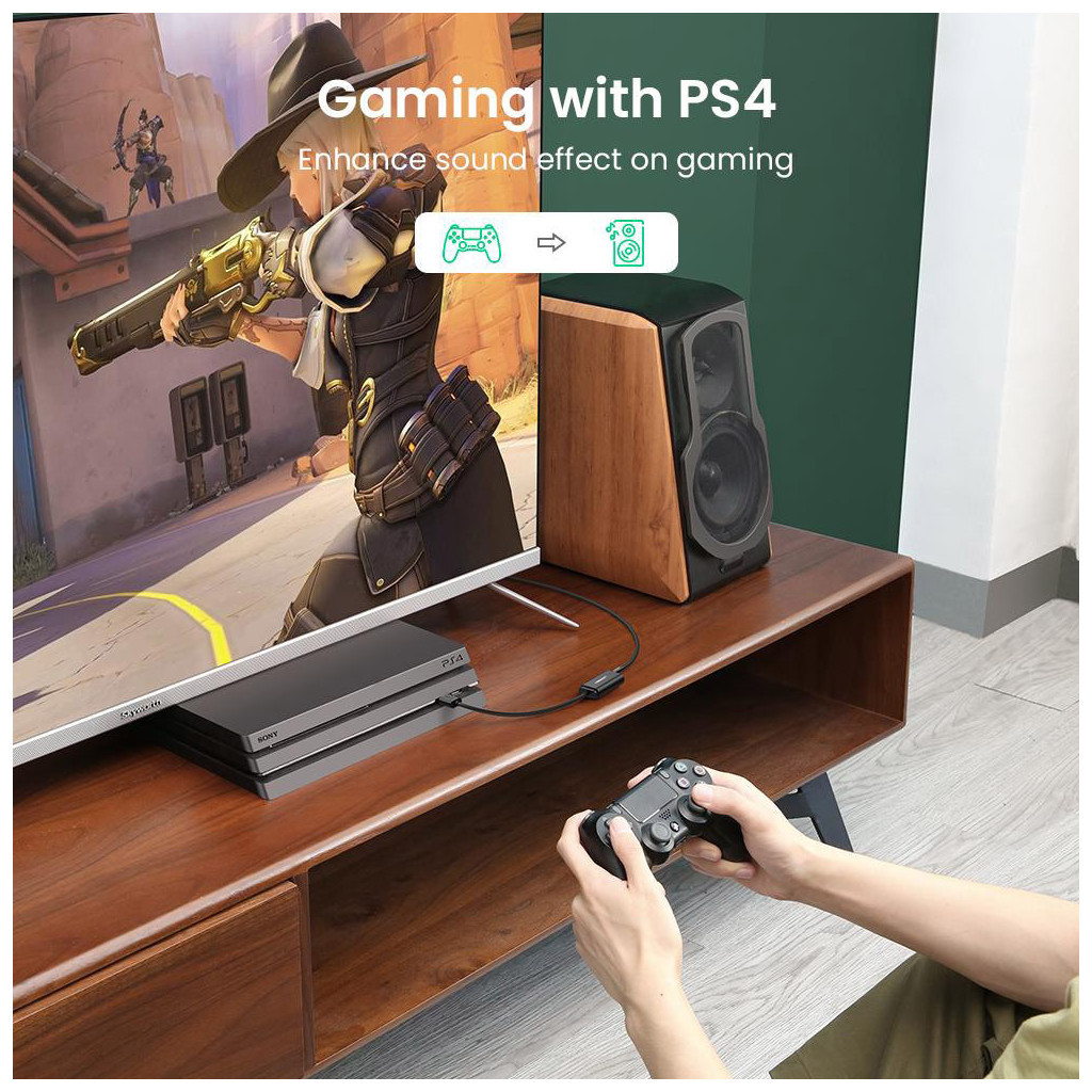 Звукова плата UGREEN US205 black (30724) - фото 4 Звукова плата UGREEN US205 black (30724) - фото 4