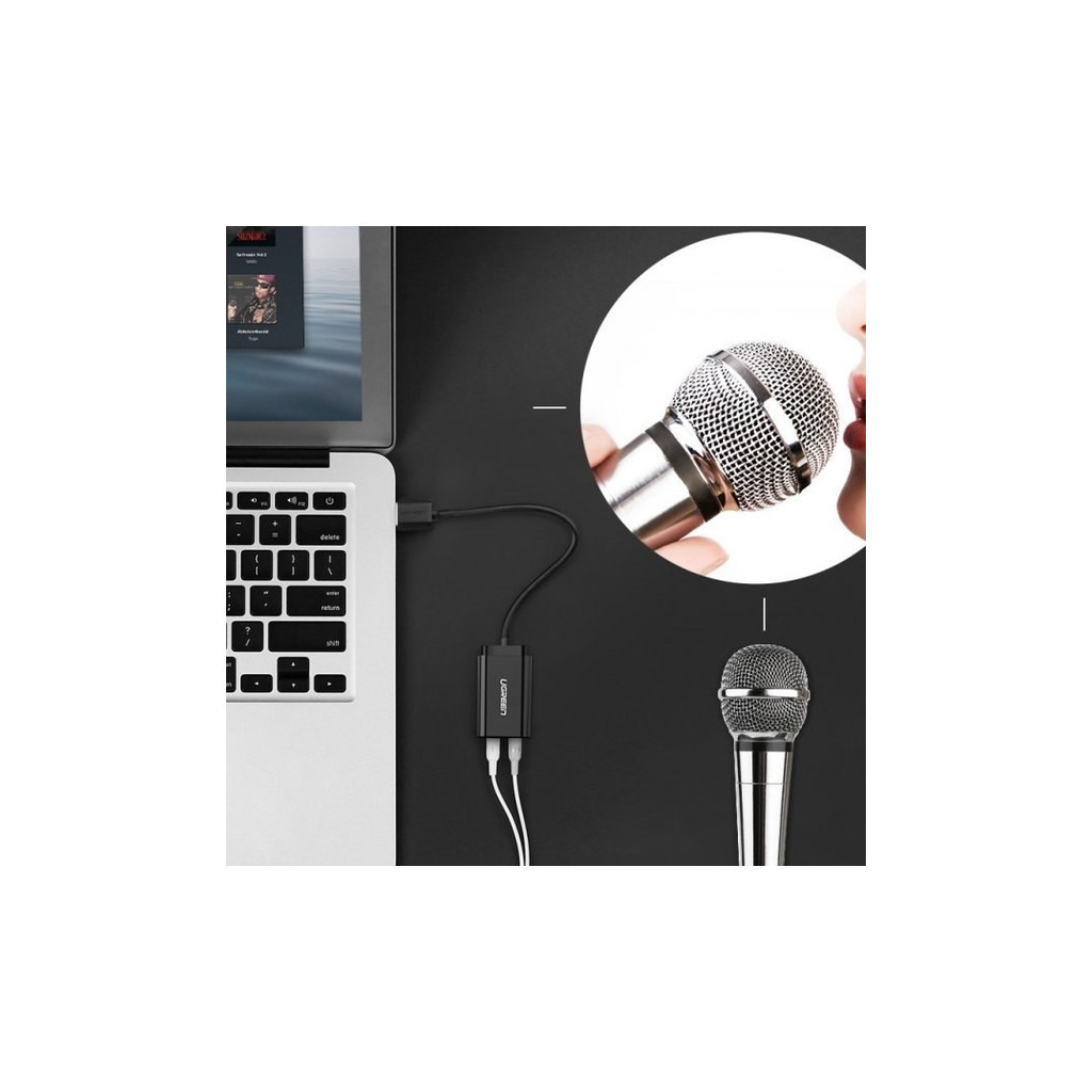 Звукова плата UGREEN US205 black (30724) - фото 8 Звукова плата UGREEN US205 black (30724) - фото 8