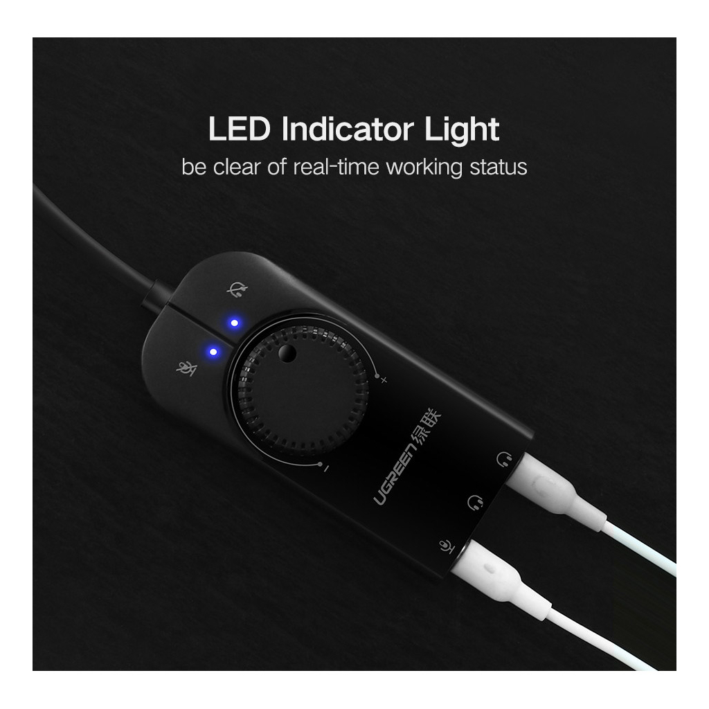 Звукова плата Ugreen CM129 black (40964) - фото 5 Звукова плата Ugreen CM129 black (40964) - фото 5