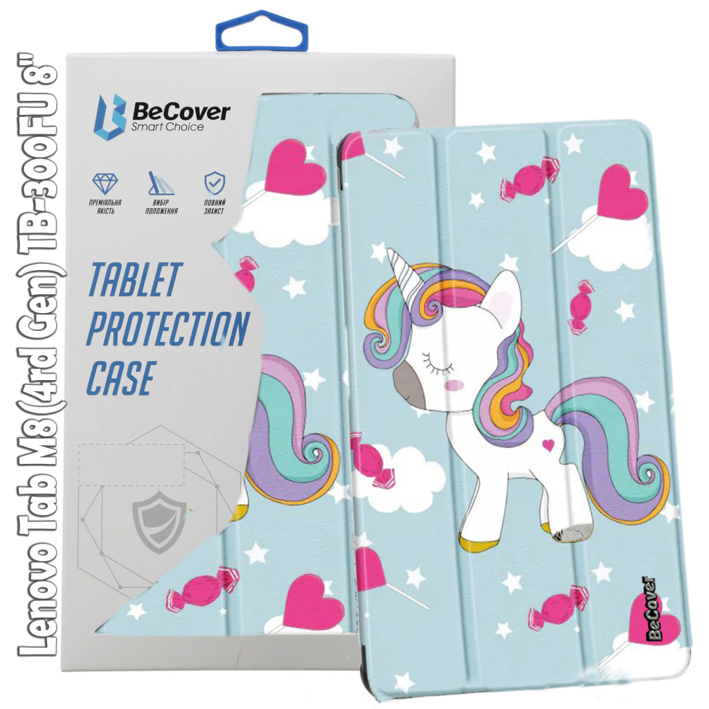 Чохол до планшета BeCover Smart Case Lenovo Tab M8(4rd Gen) TB-300FU 8" Unicorn (709220) - фото 1 Чохол до планшета BeCover Smart Case Lenovo Tab M8(4rd Gen) TB-300FU 8" Unicorn (709220) - фото 1