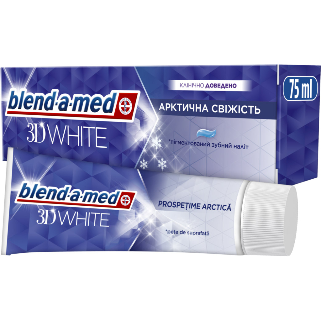 Зубна паста Blend-a-med 3D White Арктична свіжість 75 мл (8006540793039) - фото 1