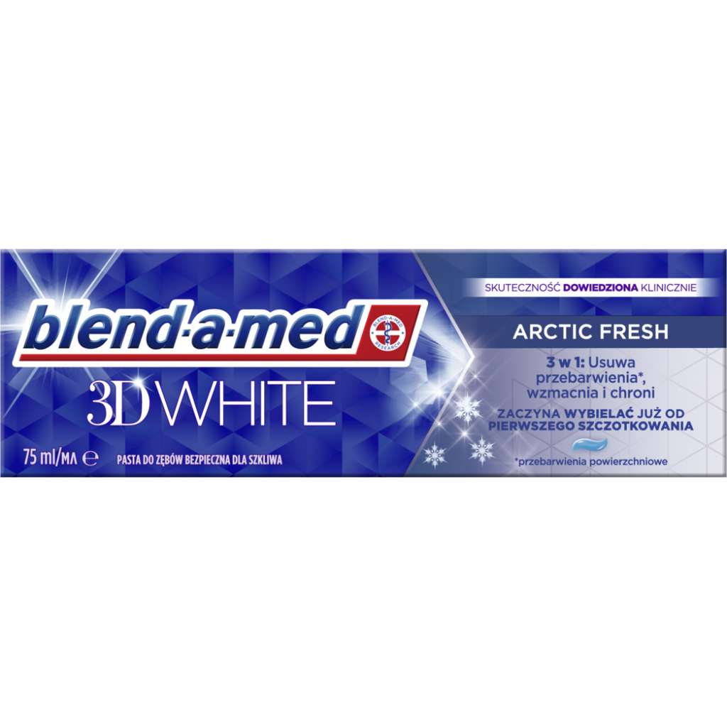 Зубна паста Blend-a-med 3D White Арктична свіжість 75 мл (8006540793039) - фото 2 Зубна паста Blend-a-med 3D White Арктична свіжість 75 мл (8006540793039) - фото 2