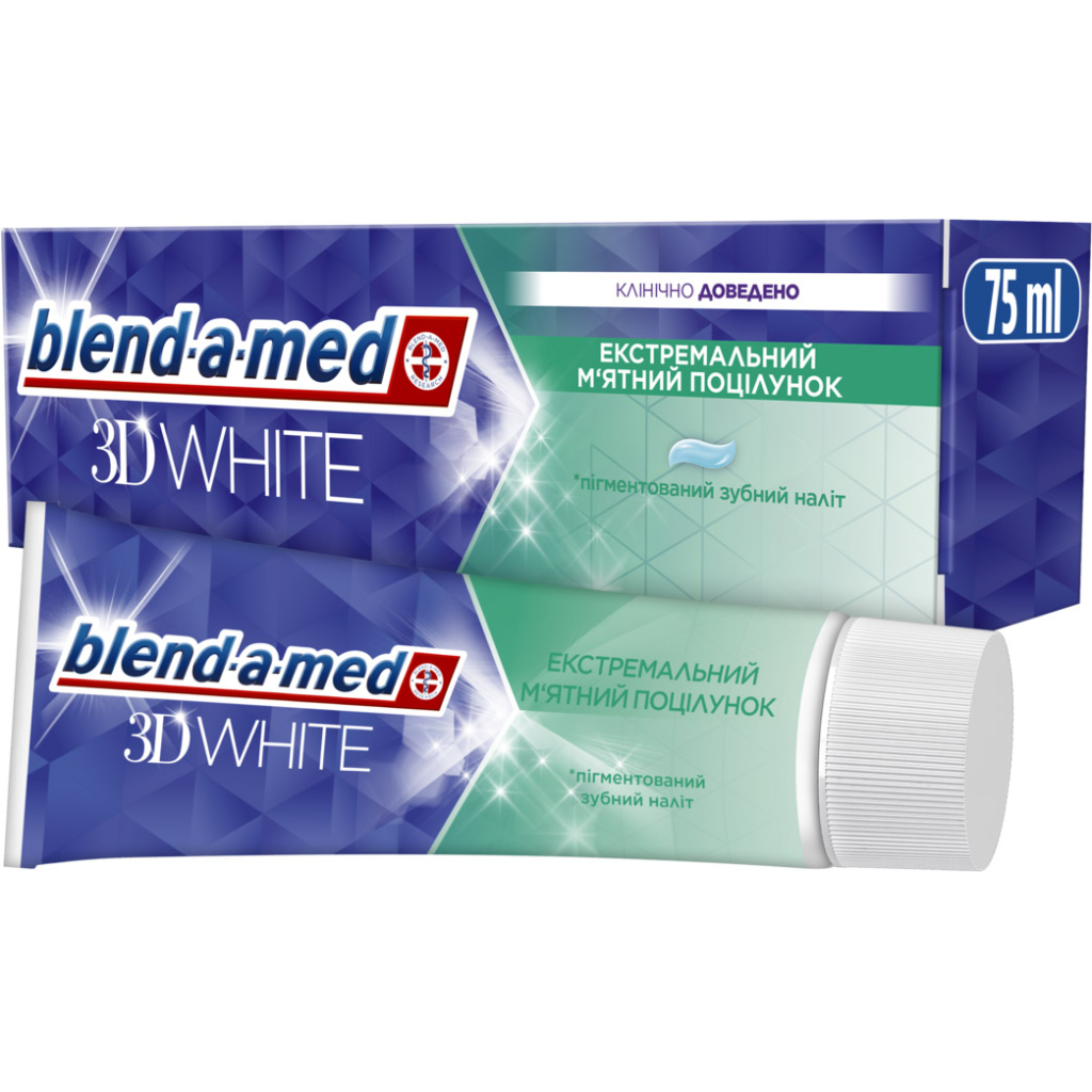 Зубна паста Blend-a-med 3D White Екстремальний м'ятний поцілунок 75 мл (8006540792162) - фото 1
