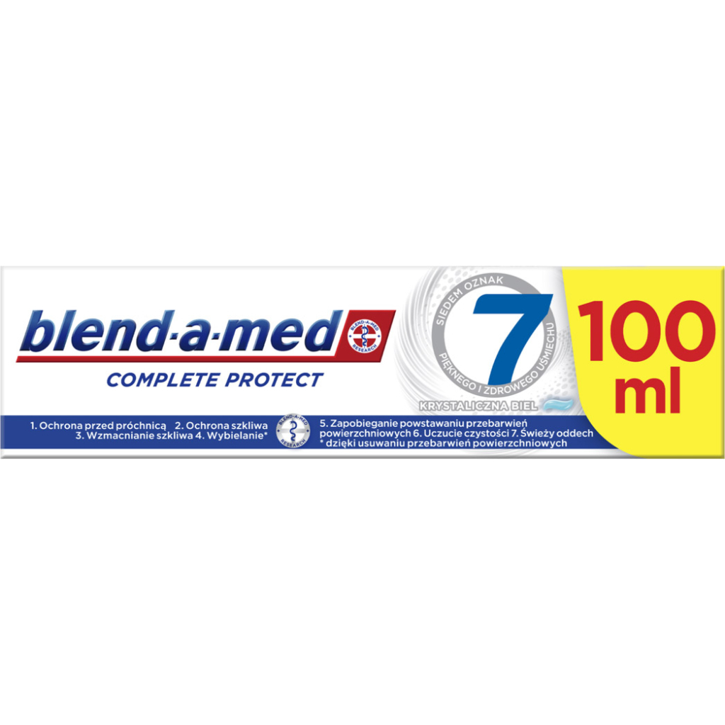 Зубна паста Blend-a-med Complete Protect 7 Кришталева білизна 100 мл (8001090716279) - фото 2 Зубна паста Blend-a-med Complete Protect 7 Кришталева білизна 100 мл (8001090716279) - фото 2