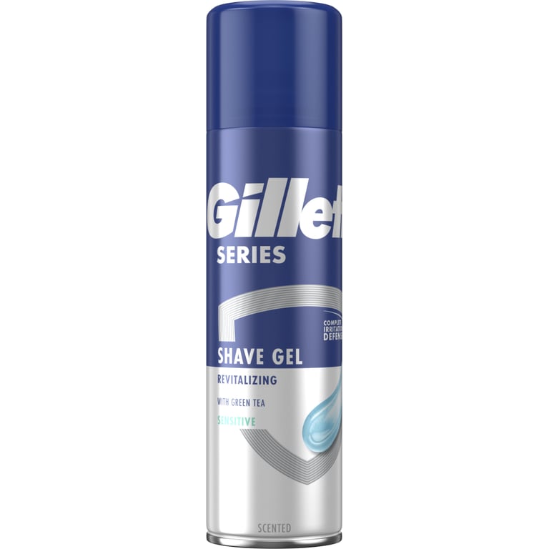 Гель для гоління Gillette Series Відновлювальний із зеленим чаєм 200 мл (7702018619658) - фото 1