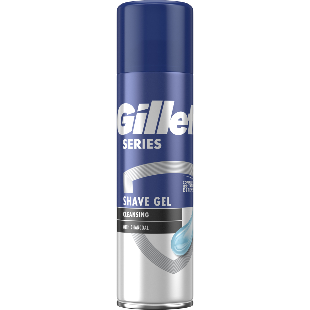 Гель для гоління Gillette Series Очищувальний з вугіллям 200 мл (7702018619757) - головне фото