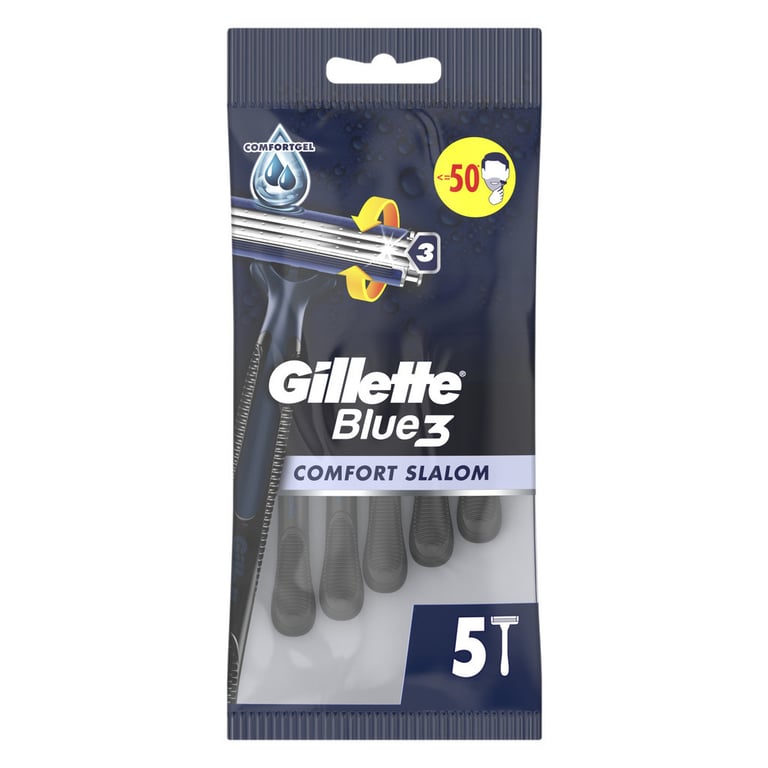 Бритва Gillette Blue 3 Comfort Slalom 5 шт. (8006540808689) - фото 2