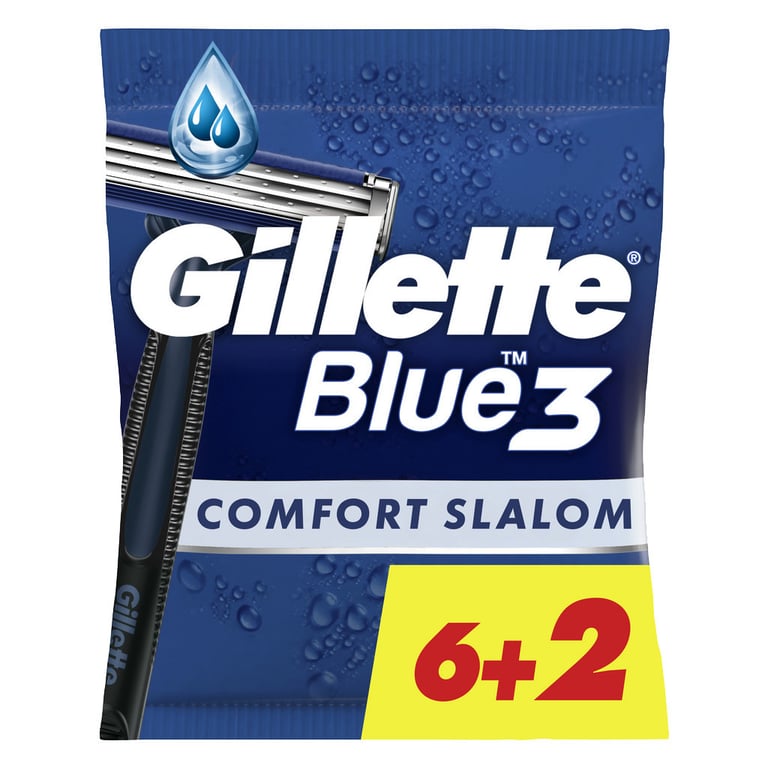 Бритва Gillette Blue 3 Comfort Slalom 8 шт. (8006540808764) - фото 1