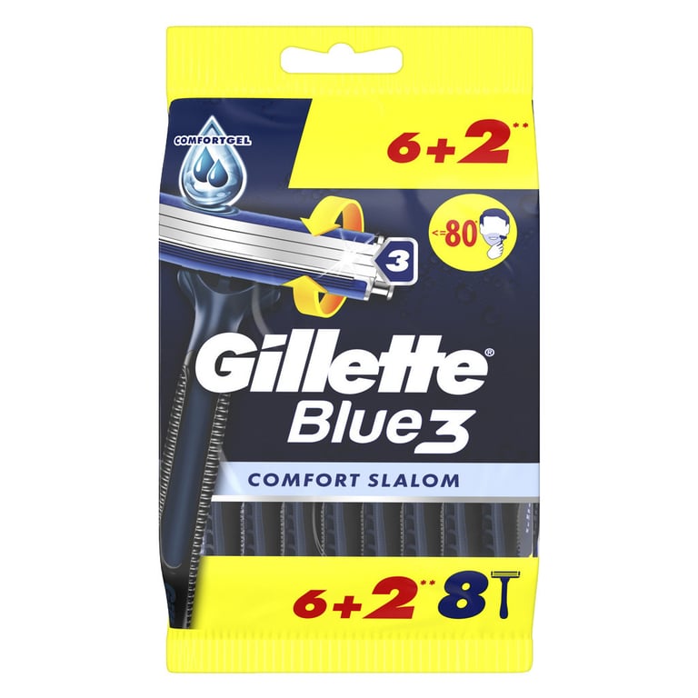 Бритва Gillette Blue 3 Comfort Slalom 8 шт. (8006540808764) - фото 2