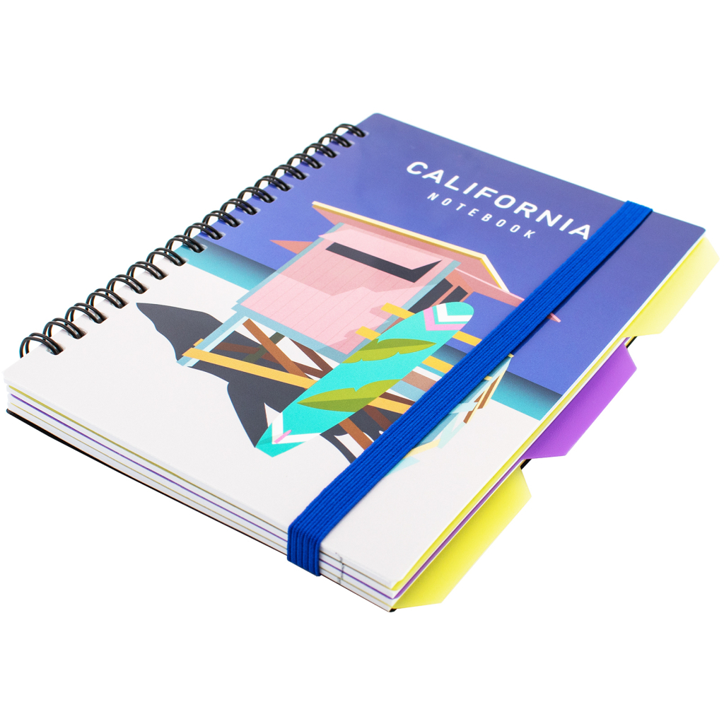 Блокнот Optima California B6 з розділювачами 100 аркушів, клітинка (O20358-17) - фото 2 Блокнот Optima California B6 з розділювачами 100 аркушів, клітинка (O20358-17) - фото 2