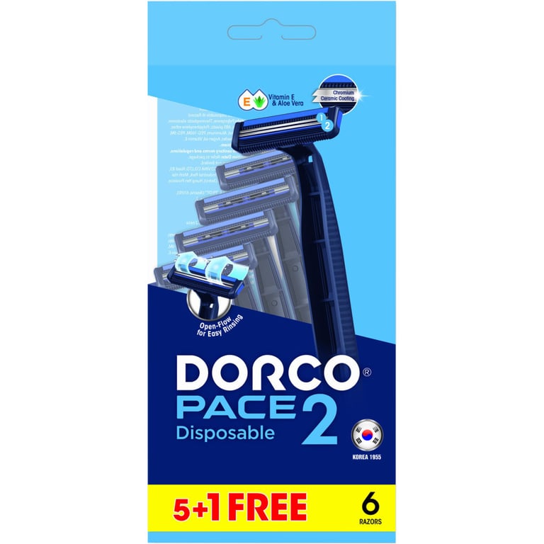Бритва Dorco Pace 2 Plus для чоловіків 2 леза 6 шт. (8801038592145) - фото 1