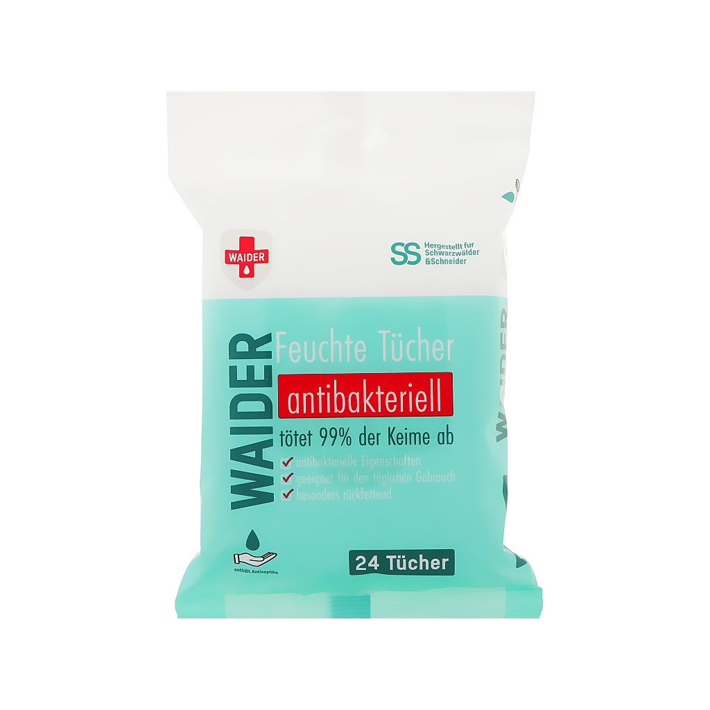 Вологі серветки Waider Антибактеріальні 24 шт. (4823098410911) - фото 1