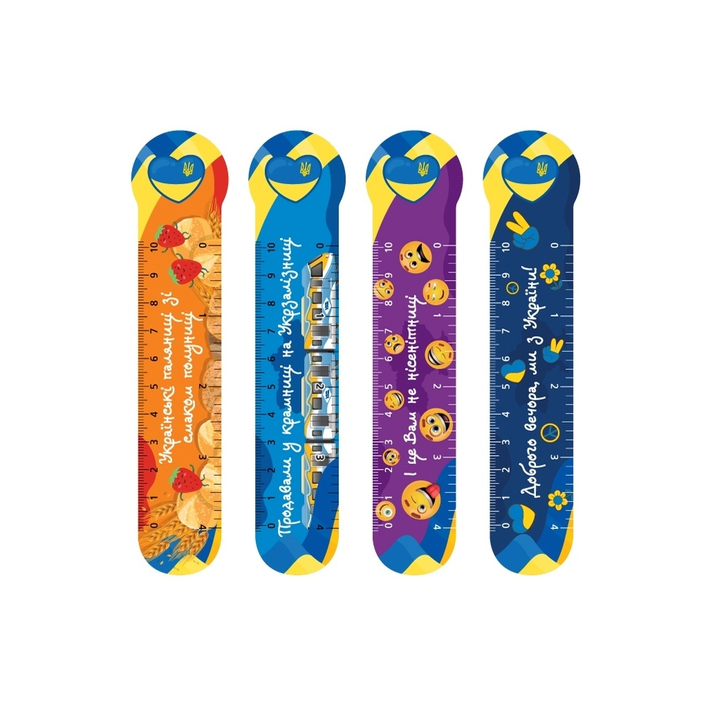 Закладки для книг Cool For School пластикові UA 4 шт (CF69114) - фото 1 Закладки для книг Cool For School пластикові UA 4 шт (CF69114) - фото 1