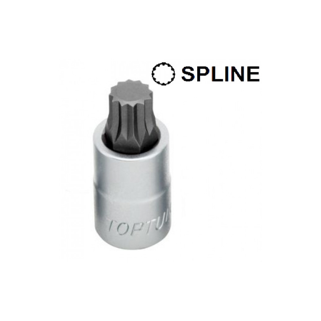 Головка торцева Toptul SPLINE M8 L55мм 1/2" (BCHA1608) - фото 1 Головка торцева Toptul SPLINE M8 L55мм 1/2" (BCHA1608) - фото 1