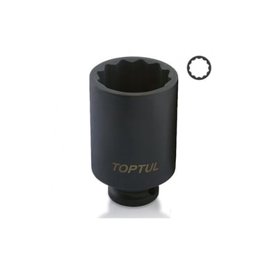 Торцева головка Toptul ударна довга 1/2" 30мм 12-гранна (KABJ1630) - фото 1