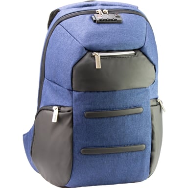 Рюкзак шкільний Optima 18.5" USB Anti-Theft унісекс 0.7 кг 16-25 л Синій (O96917-02) - фото 1